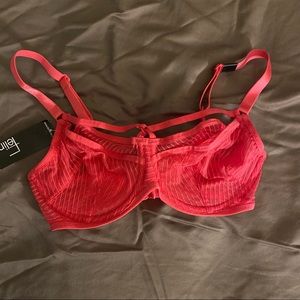Sexy, Strappy, See through, pink bra, 32DD